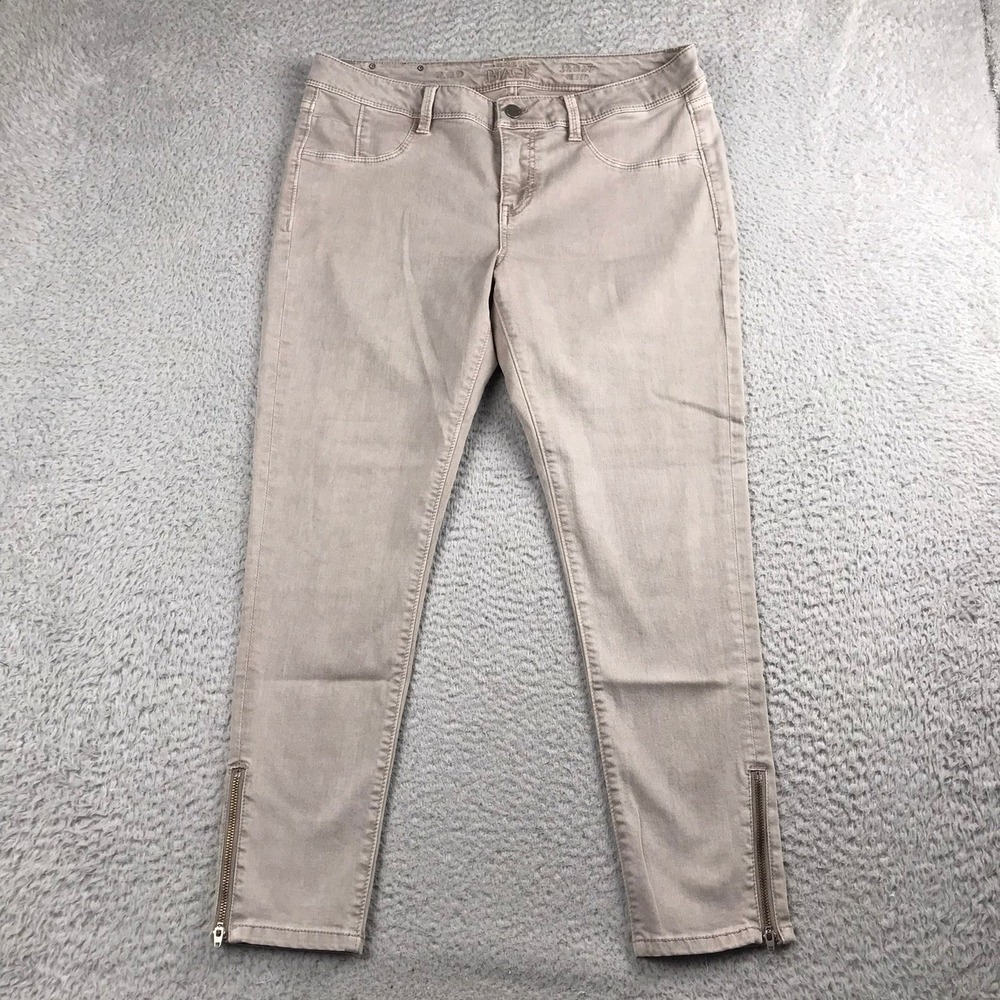 Buckle‎ Black Skinny Jeans Womens 32 (35x26) Tan Ankle Zip Stretch Denim Pants